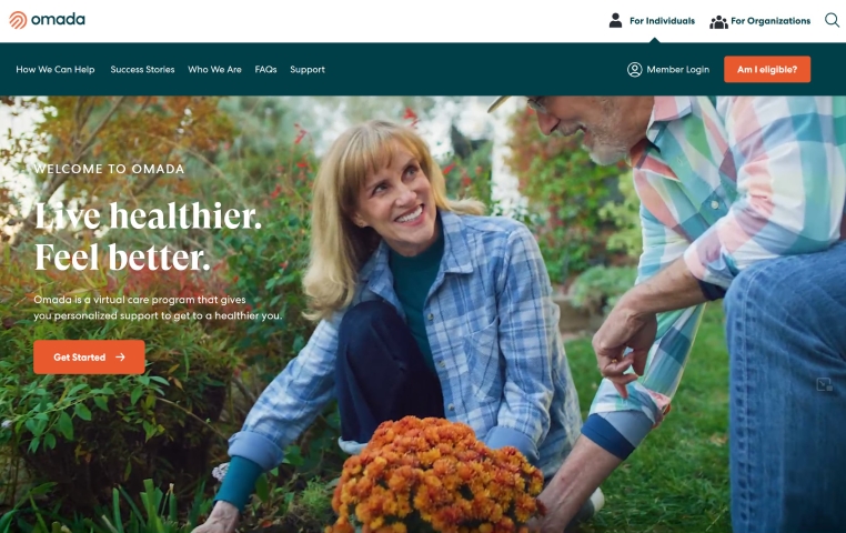 Carrie Brobeck in the Omada Health Care website video